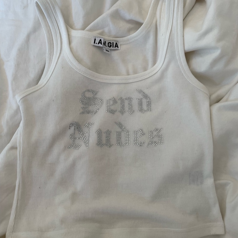 I Am Gia Edra tank in white